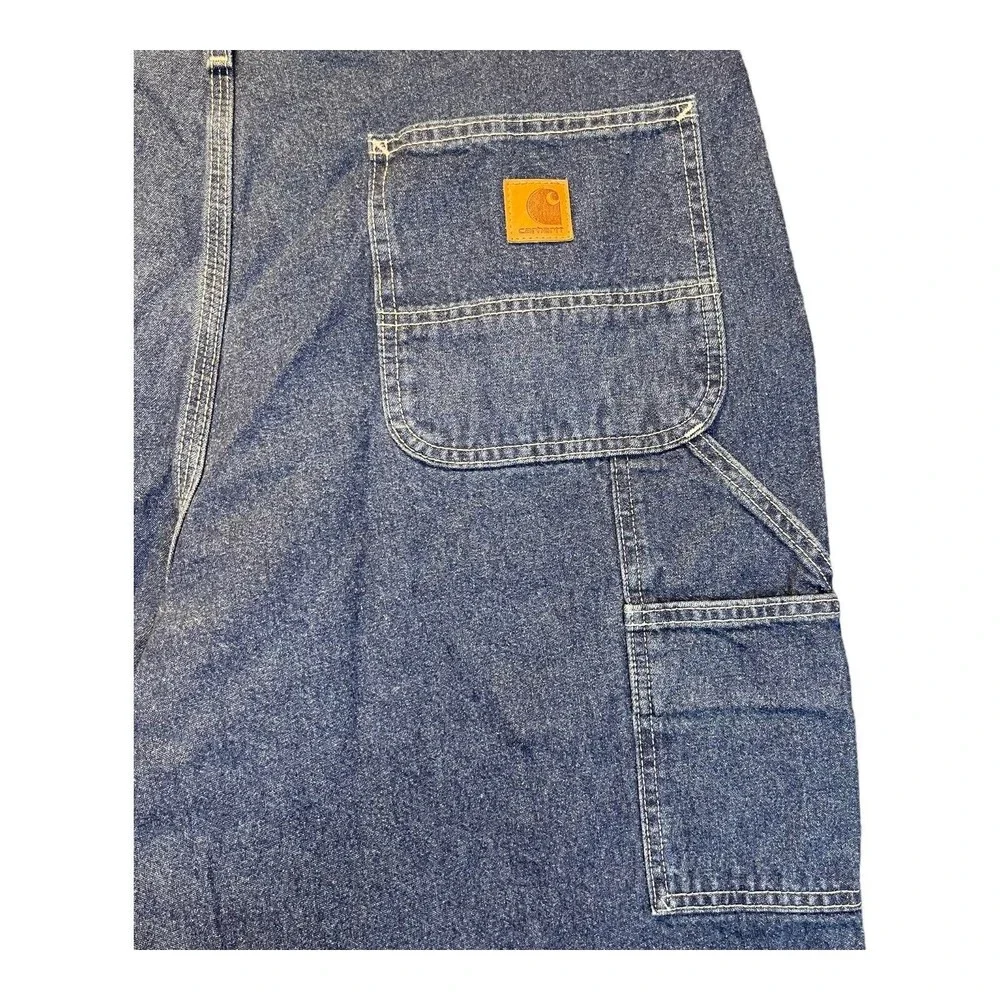 Men's CARHARTT B13 DST 40 X 32 Dungaree Denim Blue Jeans Carpenter Loose Fit - Picture 7 of 10
